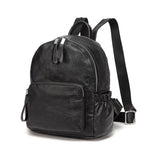 VASCHY Women's Backpack, Mini Backpack PU Leather Waterproof Fashion Small Casual Backpack Travel Backpack, Black, Small, Backpacks