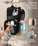 DD D&D Wanderlust D&D Hanging Travel Toiletry Bag for Men and Women – Cosmetics, Makeup and Toiletries Organizer Kit with 10 Compartments, YKK Zippers, XXL Metal Swivel Hook, Water-Resistant Nylon