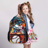 Homexzdiy Kids Backpack for Boys, Baseball Backpacks Gifts for Children Students, 17'' Lightweight Baseball Bookbag for Travel Elementary Middle School, Back to School Essentials Gifts