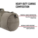 Rothco Canvas Shoulder Duffle Bag Duffel Gym Bag for Men Women Sports Duffel Bag, Olive Drab, 19 Inches