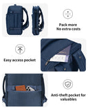 ECOHUB Travel Backpack for Men, 18x14x8 Spirit Airlines Personal Item Bag with Clear Toiletry Bag, Laptop Carry on Backpack with USB Port, Airline Approved Under Seat 14 Pockets 30L, Blue