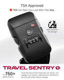 Travel Security Bundle – LUGGEX TSA Luggage Locks and Luggage Straps Combo (Black)