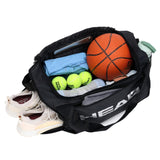 HEAD 45L Gym Duffel Bag with Shoe Compartment & Wet Pocket, Waterproof Large Capacity Sports Bag for Men, Durable Crossbody Weekender for Workout, Fitness, Swimming, Travel