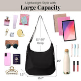 Baggallini Swift Hobo Crossbody Bag for Women - Lightweight 15.7"x16" Travel Purse Handbag Hobo Bag