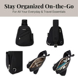 Baggallini Medium Sling Backpack - 9"x11" Lightweight Sling Bag with Convertible Adjustable Shoulder Strap