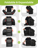 Expandable Cat Carrier Backpacks with Breathable Mesh, Pet Carrier Backpack for Cats Small Dogs Puppies Up to 20 Lbs, Dog Carrier Backpack Great for Travel/Hiking/Camping/Outdoor-Dark Grey