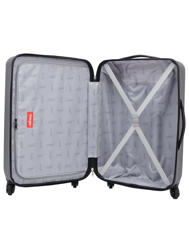 Wrangler Quest Luggage Set, Black, 3 Piece Set (28"/24"/20")