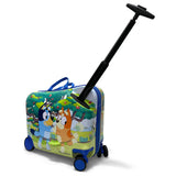 Fast Forward 18" Bluey Kids Ride On Luggage-HardShell Rolling Travel Suitcase-Lightweight Ride On Suitcase For Kids