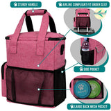 PetAmi Dog Travel Bag Pet Supplies Accessories Organizer for Traveling, Camping, Weekend; Cat Pet Travel Bag Kit Includes 2 Food Storage Containers, 2 Collapsible Bowls, 1 Feeding Mat (Pink)