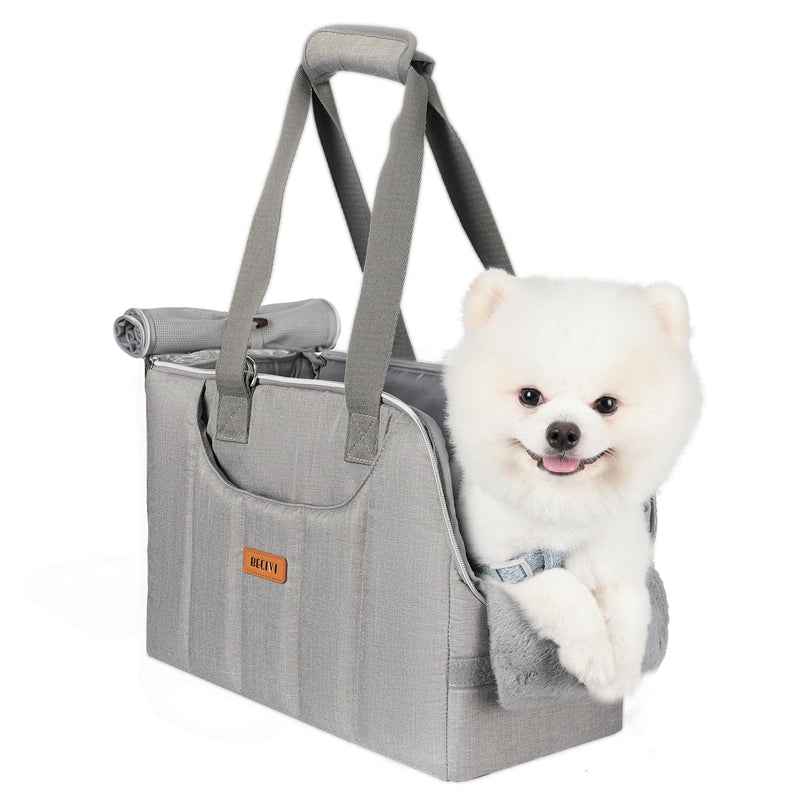Dog Purse Carrier for Small Dogs Cats Rabbits Up to 13lbs, Lightweight Pet Sling Carriers with Crossbody Strap, Portable Puppy Soft Sided Tote Bag Carrier for Vet,Hiking,Travel Gray