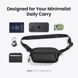tomtoc 1.5L Sling Bag with RFID Blocking, Crossbody Bag Minimalist Chest Shoulder Pack for Men and Women, Water-resistant Lightweight Casual Waist Fanny Pack for Travel, Daily Use