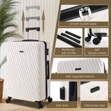 Hoteel Luggage Sets 3 Piece Hardside, 4-Year Warranty, Luggage Set with Spinner Wheels, TSA Lock, Wet/Dry Separation Compartment, Lightweight Carry on Luggage, 20"/24"/28" Suitcase, Beige