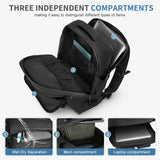 SUIKIHUM Travel Laptop Backpack for Men Women, 35L Carry on Backpack W/Shoe Compartment, Water Resistant Flight Approved Fits 15.6-inch Laptop, Black