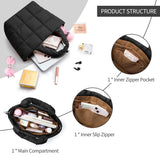 KALIDI Quilted Tote Bag Small Puffer Crossbody Bag for Women Lightweight Nylon Puffy Shoulder Handbag with Adjustable Strap
