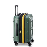 DELSEY PARIS Rempart Hardside Expandable Luggage with Spinner Wheels, Army Green, Carry-On 19 Inch
