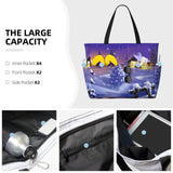 Mosytuky Large Beach Bag For Women, Christmas Igloo Waterproof Sandproof Zipper Beach Tote Bag For Gym Beach Travel Pool Yoga Shopping