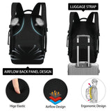 Lubardy Travel Backpack for Men Women 17 Inch Flight Approved Carry on Backpack Waterproof Large 40L Luggage Daypack Business College Weekender Overnight Laptop Backpack with 3 Packing Cubes, Black