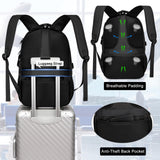 ZUBOND Backpack with Shoe Compartment for Men and Women, 17.3 Inch Laptop Travle Backpack with USB Port, Daypack Gym, Sports, Camping, Hiking