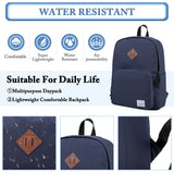 VASCHY School Backpack, Ultra Lightweight Backpack for Men Women Bookbag for Kids Teen Boys Girls Navy