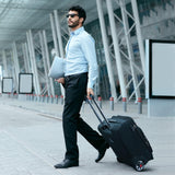 ROPLUS Laduga Softside Expandable Luggage with Large Steel Wheels Carry-On Luggage Suicase (Black, 21-Inch)