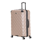 Kenneth Cole REACTION Diamond Tower Collection Lightweight Hardside Expandable 8-Wheel Spinner Travel Luggage, Rose Gold, 28-Inch Checked
