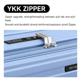 ROAMING 24 Inch Checked Luggage TOP Opening Rolling Suitcase PC hard sided luggage with Spinner Wheels Cup Holder Tsa Lock Specially Designed Ergonomic Pull Rod Handle for Travel Woman Men Blue