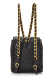 Chanel, Pre-Loved Quilted Lambskin ; Classic Backpack Medium, Black