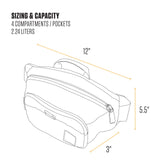 Carhartt Classic Adjustable Sling Bag, Durable, 600-Denier Water Resistant Hip Pack, Essential Waist Pack (Chalk)