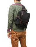 mygreen Vintage Canvas Cross Body Messenger Backpack Rucksack for Men Casual Book Bag Sports Daypack
