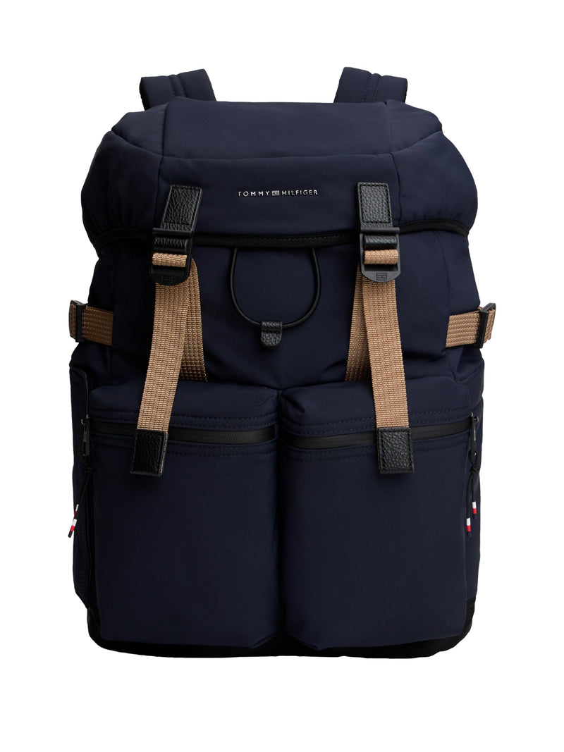 Tommy Hilfiger Mens Travel Flap Backpack,SPACE BLUE One Size