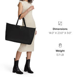 TUMI - Just In Case Tote - Foldable, Lightweight and Compact, Packable Travel Bag - Folds Into Included Pouch - Large, Black with Gunmetal Hardware
