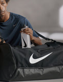 Nike Unisex Brasilia 9.5 Training Duffel Bag (Large, 95L), Black/Black/White, MISC