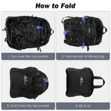 MoKo Hiking Backpack, 40L Large Capacity Camping Backpack with Multiple Pockets, Tear-Resistant Travel Daypack for Men Women, Packable and Lightweight Hiking Daypack for Travel Camping Outdoor, Black