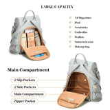 UEIRY Leather Backpack Purses, Anti-theft Genuine Leather Backpack Bags for Women, Large Capcacity Fashion Convertible Shouler Bags for School Travel Daily
