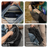 Peak Design Everyday Totepack 20L, Ocean, Weatherproof Shell, Top and Side Access, FlexFold Dividers, Laptop Sleeve, Internal Pockets, Backpack or Hand Carry, Versatile Tote Bag for Women and Men