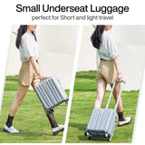 Hanke 14 Inch Underseat Carry On Luggage with Wheels Hard Shell Suitcases Carry On Bag Lightweight Small Mini Suitcase Travel Luggage for Travel（Gray）