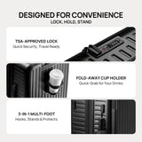 NINETYGO Top Opening Carry On Luggage 22x14x9 Airline Approved, Expandable & Lightweight, Scratch Resistant PC Hardside with Deep Cabin Design, TSA Lock & 360° Spinner Wheels (Forest Green, Alps)