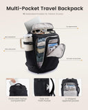 LOVEVOOK Travel Backpack for Women & Men, 25L Airline Approved Personal Item Carry On Backpack, Lightweight with 2 Packing Cubes, Waterproof Daypack for Work, Gym & Weekend Travel, Black