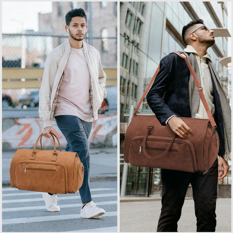 Travel Garment Bag for Men Women Convertible Carry on Garment Duffel Bag 3 in 1 Hanging Suitacase Travel Bag