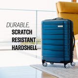 Samsonite Omni 2 Global Carry-On Spinner Luggage - Compact Size For International Travel - Airline-Approved - Features Expandable Polycarbonate Shell, 360° Wheels, USB Power Hub - Nova Teal