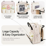 COTTONBEBE Western Diaper Bag with Changing Pad, Large Baby Bags Backpack with Stroller Straps & Insulated Pockets, Multifunction Waterproof Travel Diapers Back pack for Women & Man, Boho