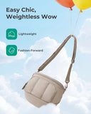 BAGSMART Puffer Crossbody Bum Bags for Women, Small Cross Body Purses for Women Travel & Work, Quilted Water-resistant Hobo