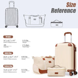 Cosbarn Carry On Luggage Sets 3 Piece, 20 Inch Luggage 22x14x9 Airline Approved with Wheels and TSA Lock, ABS Lightweight Hardshell Travel Suitcase Set with Duffel Bag Travel Bag for Men Women