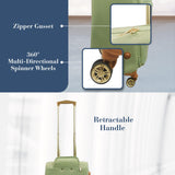 Tommy Bahama 22 Inch Rolling Luggage, Soft Sided Suitcase with Spinner Wheels, Sage