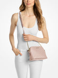 Michael Kors Jet Set Dome Crossbody With Card Case, Gold-Tone Hardware/MK Embossed Glitter/Ballet