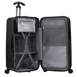 Traveler's Choice Ultimax II Polycarbonate Hardside Luggage with Spinner Wheels, Matte Black, 28-Inch Medium Trunk