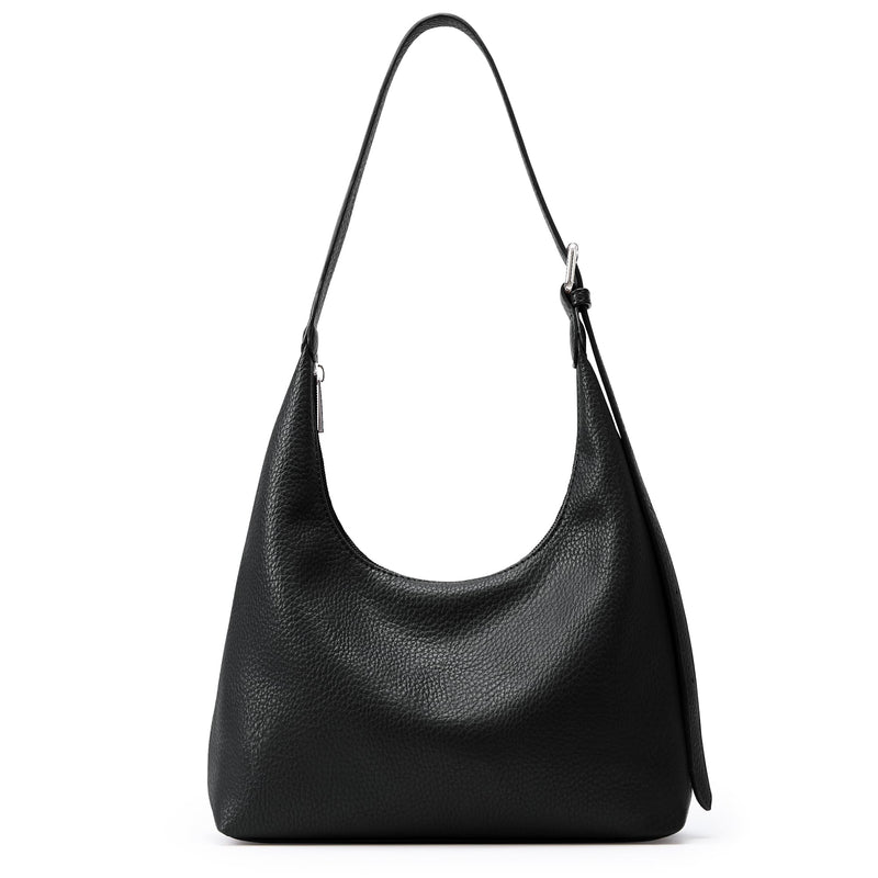 KALIDI Crescent Tote Bag, Women Underarm Handbag Vegan Leather Zipper Shoulder Purse Hobo for Evening Shopping Casual