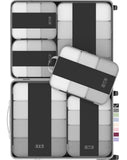 6 Set Compression Packing Cubes for Travel Essentials,Compressible Expandable Packing Cubes for Suitcase,OlarHike Luggage Organizer Bags for Travel,Handy Helper for Organizing Clothes(Black)
