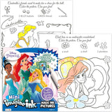 Disney Princess Mini Backpack - 10" Iconic Woven Small Backpack with Front Pocket & Stickers Bundle | Adjusts to Fit Kids, Toddlers, Teens, Women, Girls