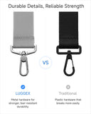 LUGGEX 56 Inch Shoulder Strap, SS01 Adjustable Replacement Belt with Padded Metal Hooks for Crossbody Duffel Messenger Sleeve Bag Brifcase, (SS01-Core, Pink)